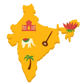 Free Animated India Map Clipart Template to Edit Online
