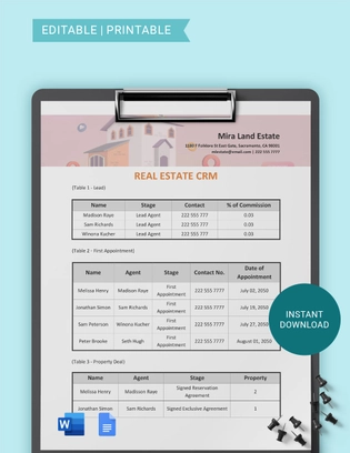 Real Estate CRM Template