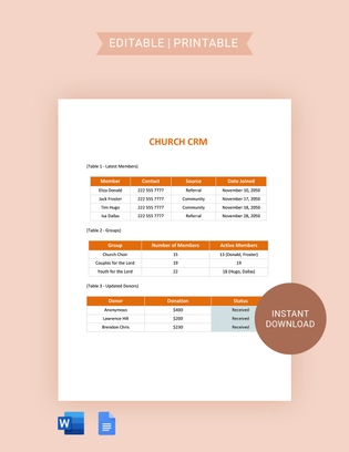 Church CRM Template