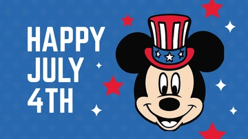 Free 4th Of July Disney Wallpaper Template to Edit Online