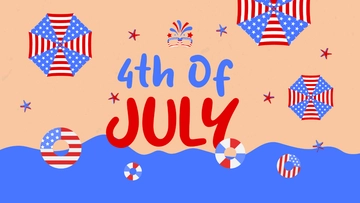 Free 4th Of July Beach Wallpaper Template to Edit Online