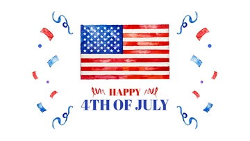 Free Watercolor 4th Of July Background Template to Edit Online