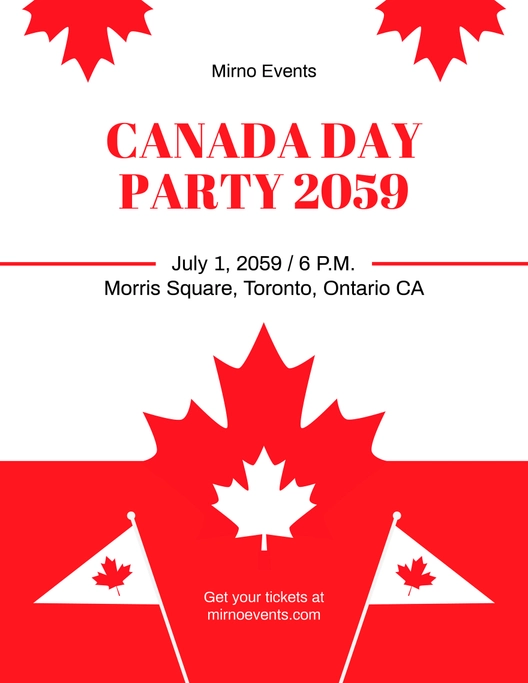 Canada Day Event Flyer Template