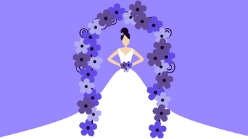 Free Wedding Purple Background Template to Edit Online