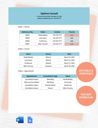 Sample CRM Template