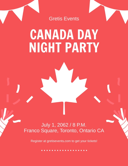 Happy Canada Day Flyer Template