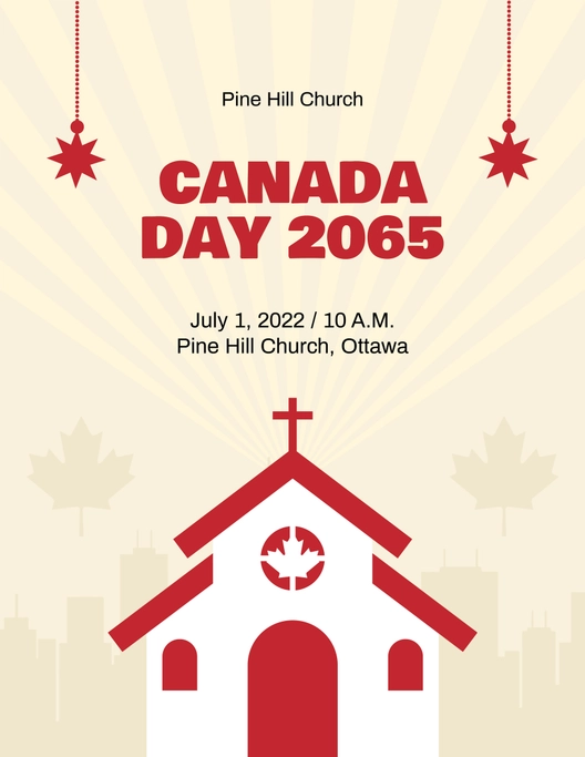 Canada Day Church Flyer Template