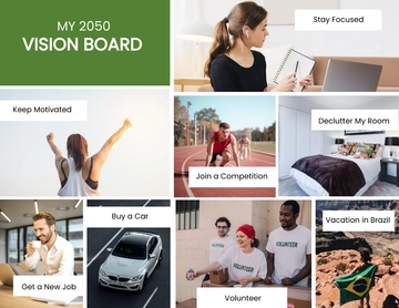 Free Vision Board Example Template to Edit Online