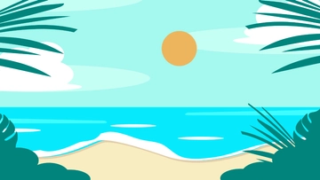 Free Beach Zoom Background Template to Edit Online