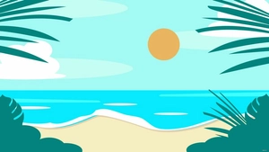 Beach Zoom Background