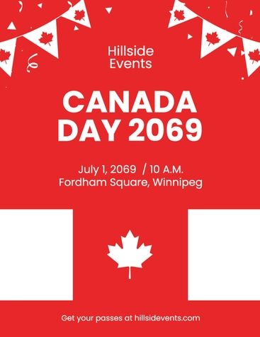 Canada Day Promotion Flyer Template