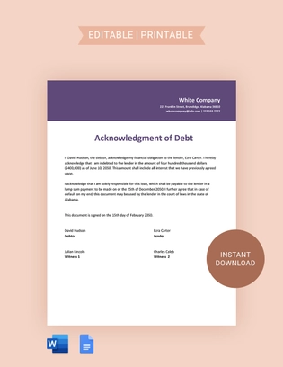 Alabama IOU Template