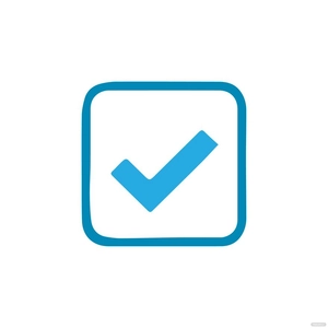 Blue Check Mark clipart