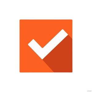 Orange Check/Tick Mark clipart