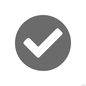 Grey Check Mark clipart