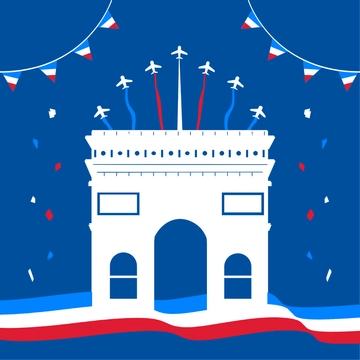 Free Cartoon Bastille Day Clipart Template to Edit Online