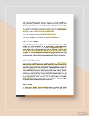 Assignment of All Rights in Computer Software Template