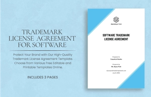 Trademark License Agreement For Software Template