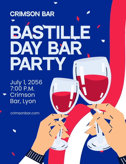 Bastille Day Bar Party Flyer