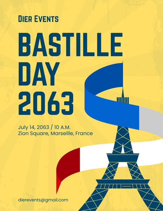 Vintage Bastille Day Flyer