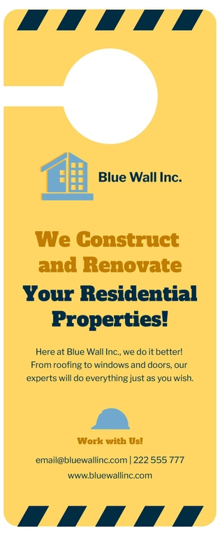 Construction Door Hanger