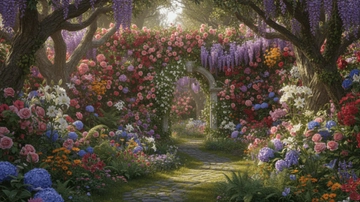 Free Nature Garden Background Template to Edit Online