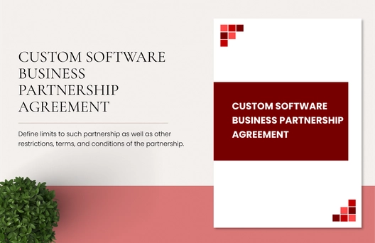 Custom Software Business Partnership Agreement Template