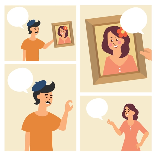 Portraits Comic Strip Template