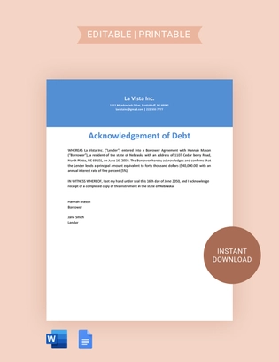 Nebraska IOU Template