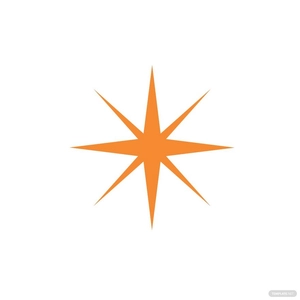 Orange Sparkle Clipart
