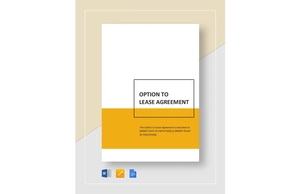 Option to Lease Agreement Template