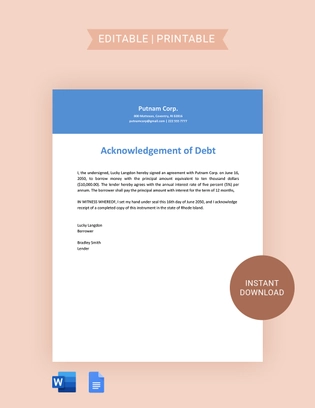 Rhode Island IOU Template