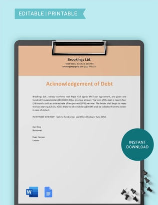 South Dakota IOU Template