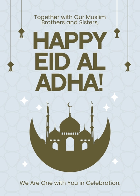 Beautiful Eid Al Adha Card