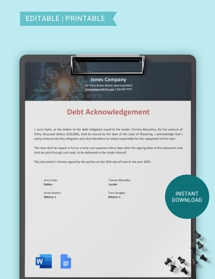 Wyoming IOU Template