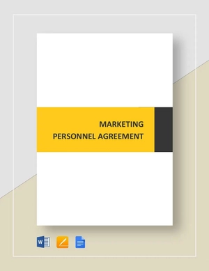Marketing Personnel Agreement Template