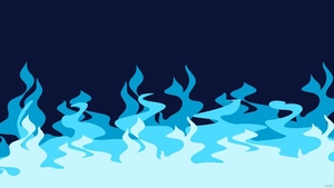 Blue Fire White Background