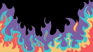 Rainbow Fire Background