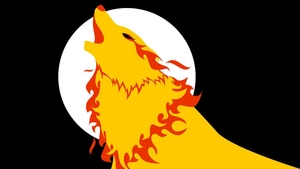 Wolf Fire Cool Background