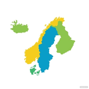 Northern Europe Map Clipart