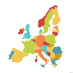 Colorful Europe Map clipart