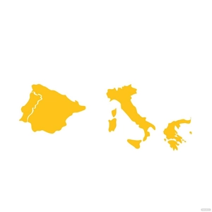 South Europe Map Clipart