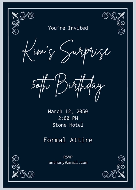 Surprise 50th Birthday Invitation Template