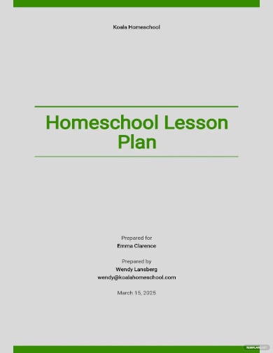 free blank home schooling lesson plan template