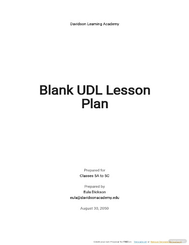 Blank Lesson Plan Template - 28+ Free PDF, Excel, Word, Google Drive ...