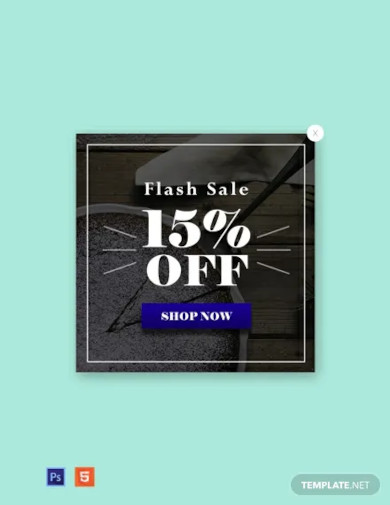 free website flash sale pop up template