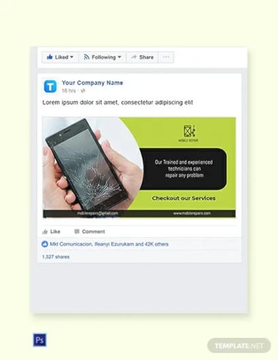 phone repair facebook ad banner template