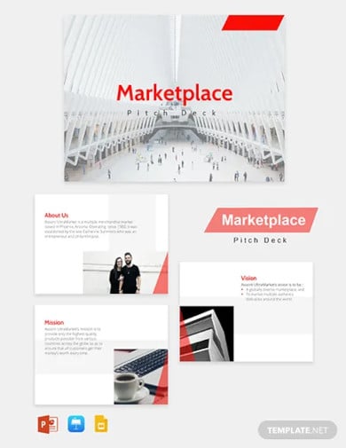 marketplace pitch deck template