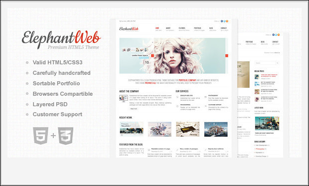 Elephant Web Free CSS And HTML Website Template 