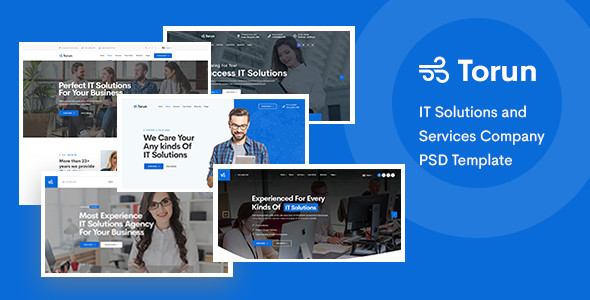 technology it solutions services psd template